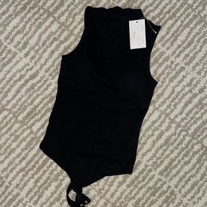 NWT Klassy Network High Neck Black Bodysuit